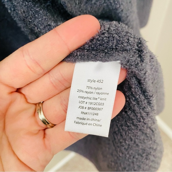 Barefoot Dreams Open Front Cardigan Sweater Blue/Gray Sz XS/S - Picture 8 of 10